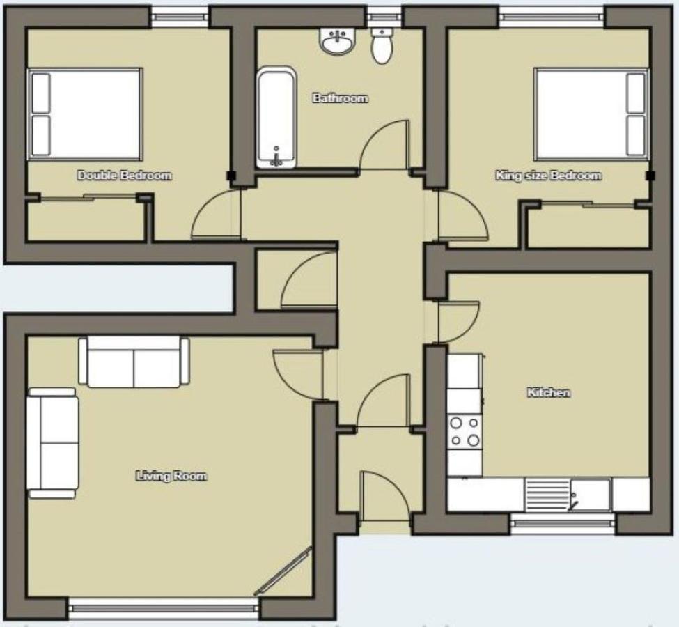 Hill View 2 Bedroom Free Parking 因弗内斯 外观 照片